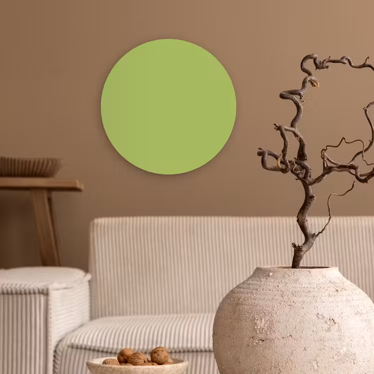 Lime - Glow - Groen Wandcirkel kunststof plaat 5mm dik klein 188 -sfeer1