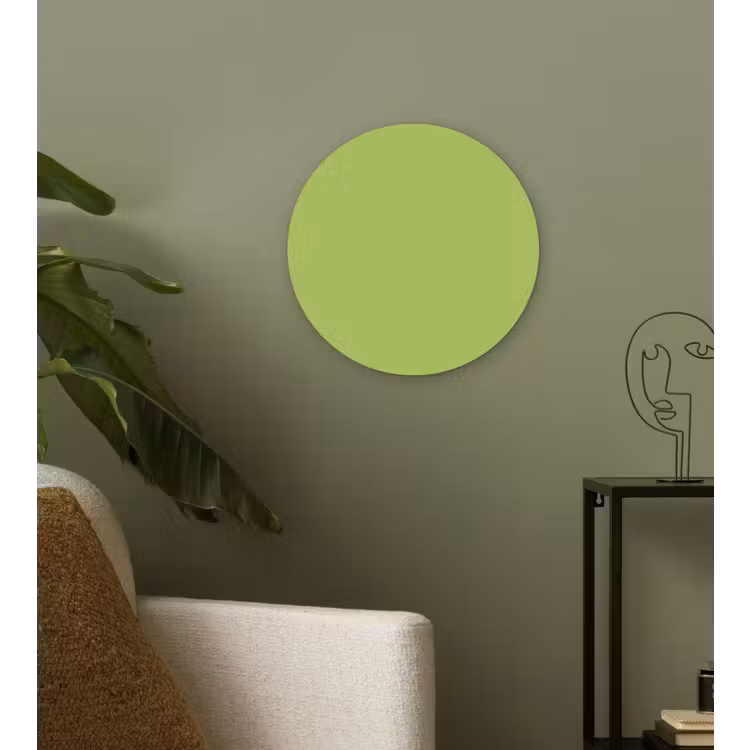 Lime - Glow - Groen Wandcirkel kunststof plaat 5mm dik klein 188 -sfeer3