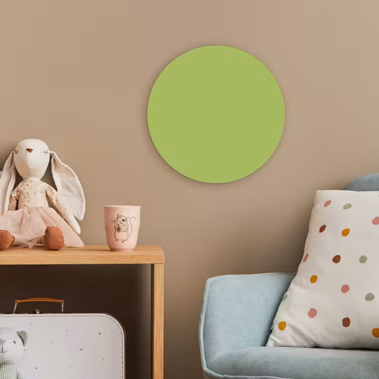 Lime - Glow - Groen Wandcirkel kunststof plaat 5mm dik klein 188 -tsfeer1_kind