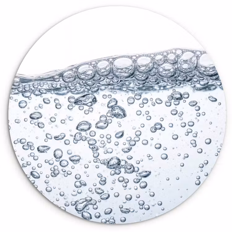 Luchtbellen - Water - Dynamisch Wandcirkel kunststof plaat 5mm dik klein -3d
