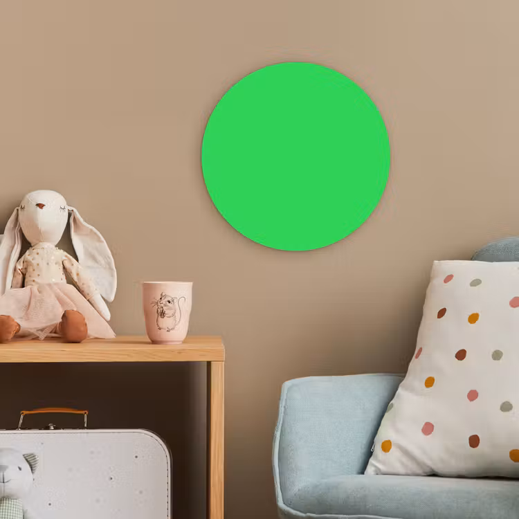 Mint - Green - Groen Wandcirkel kunststof plaat 5mm dik klein 188 -tsfeer1_kind