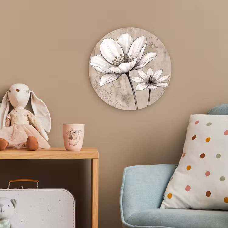 Modern - Design - Wit Wandcirkel kunststof plaat 5mm dik klein -tsfeer1_kind