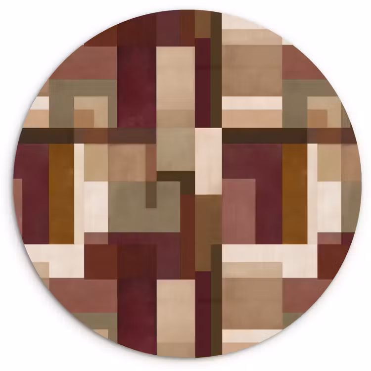 Modern - Geometrie - Kleurrijk Wandcirkel kunststof plaat 5mm dik klein 188 -3d