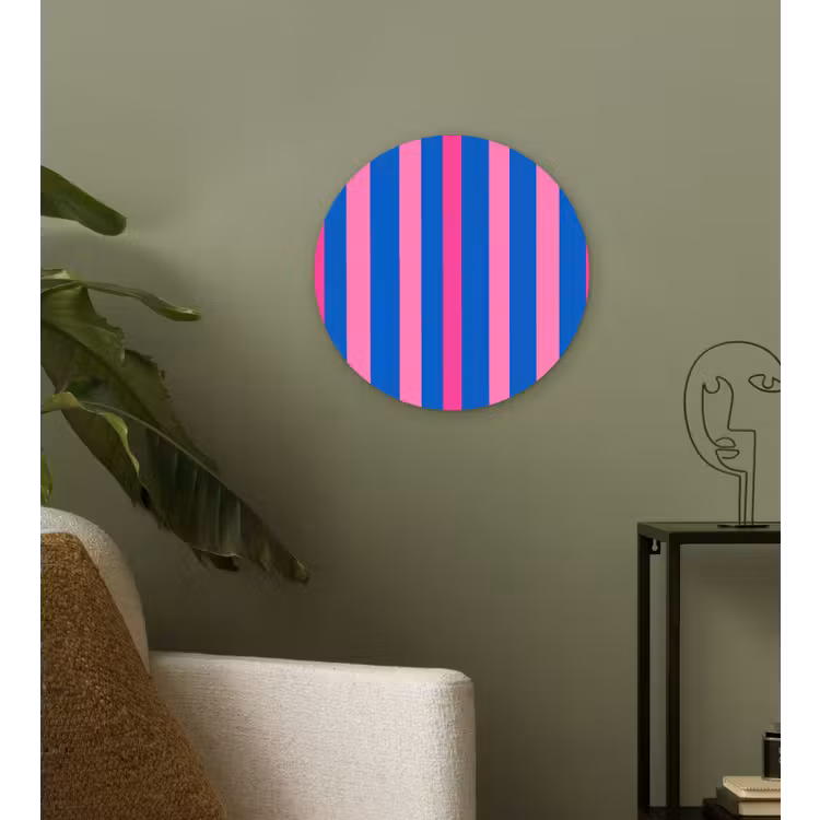 Modern - Optisch - Roze Wandcirkel kunststof plaat 5mm dik klein 188 -sfeer3