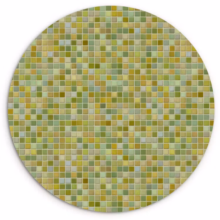 Mozaïek - Patroon - Groen Wandcirkel kunststof plaat 5mm dik klein 188 -3d