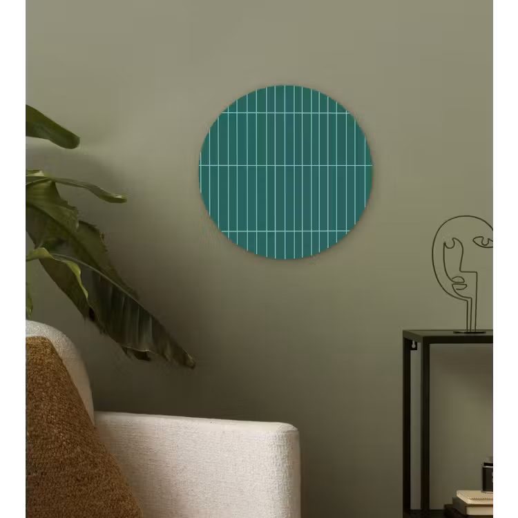 Patroon - Tegel - Saliegroen Wandcirkel kunststof plaat 5mm dik klein 188 -sfeer3