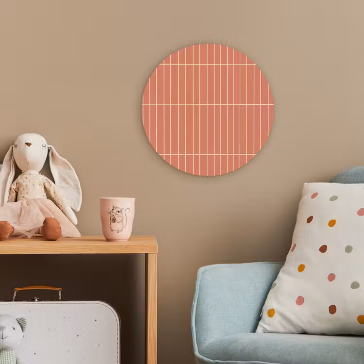 Patroon - Tegels - Terracotta Wandcirkel kunststof plaat 5mm dik klein 188 -tsfeer1_kind
