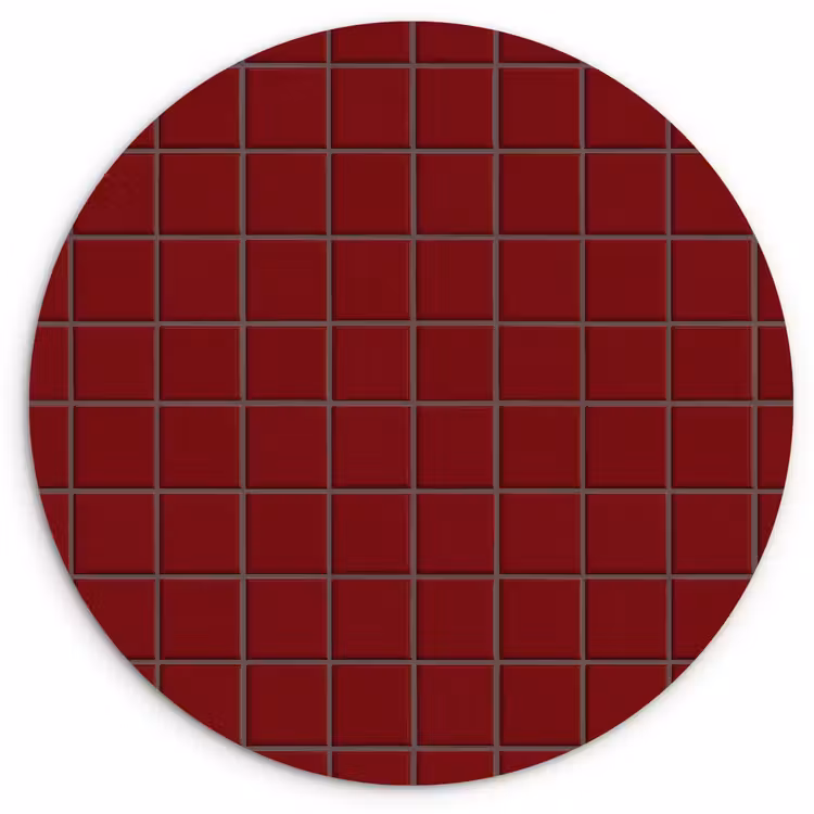 Patroon - Tegels - Burgundy Wandcirkel kunststof plaat 5mm dik klein 188 -3d