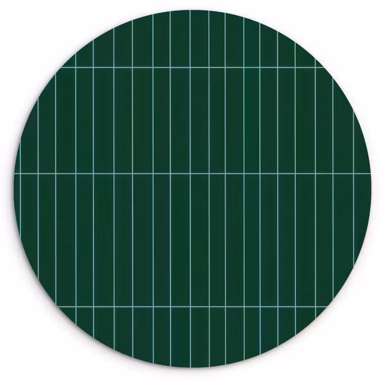 Patroon - Tegels - Donkergroen Wandcirkel kunststof plaat 5mm dik klein 188 -3d
