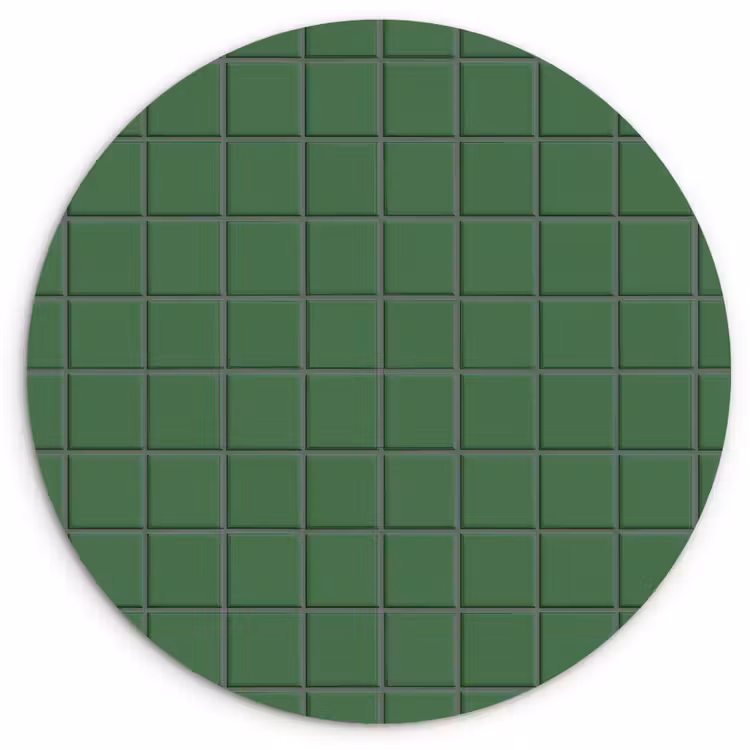 Patroon - Tegels - Groen Wandcirkel kunststof plaat 5mm dik klein 188 -3d