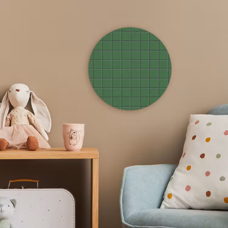 Patroon - Tegels - Groen Wandcirkel kunststof plaat 5mm dik klein 188 -tsfeer1_kind