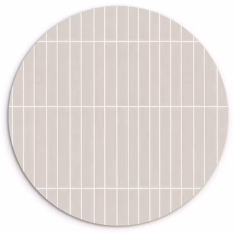 Patroon - Tegels - Zand Wandcirkel kunststof plaat 5mm dik klein 188 -3d
