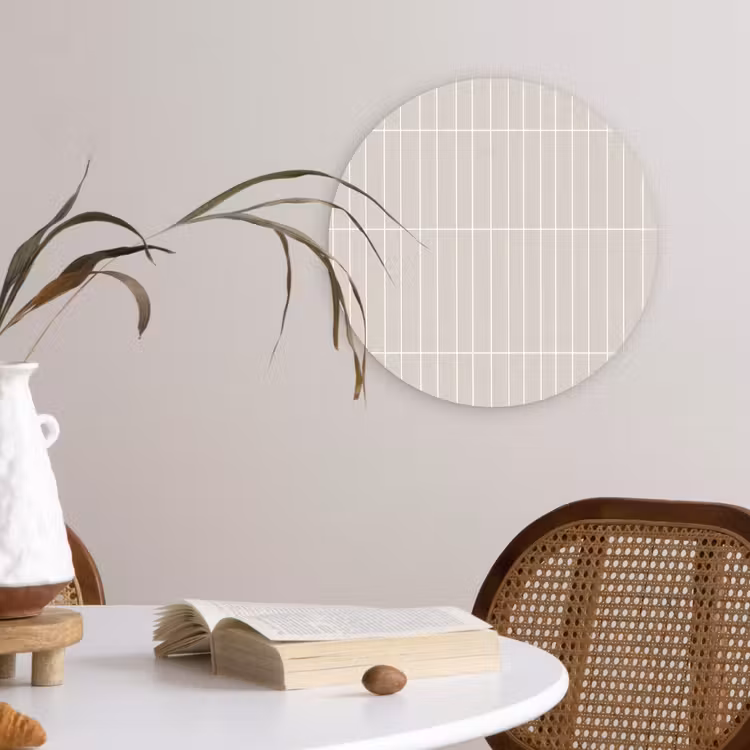 Patroon - Tegels - Zand Wandcirkel kunststof plaat 5mm dik klein 188 -sfeer4