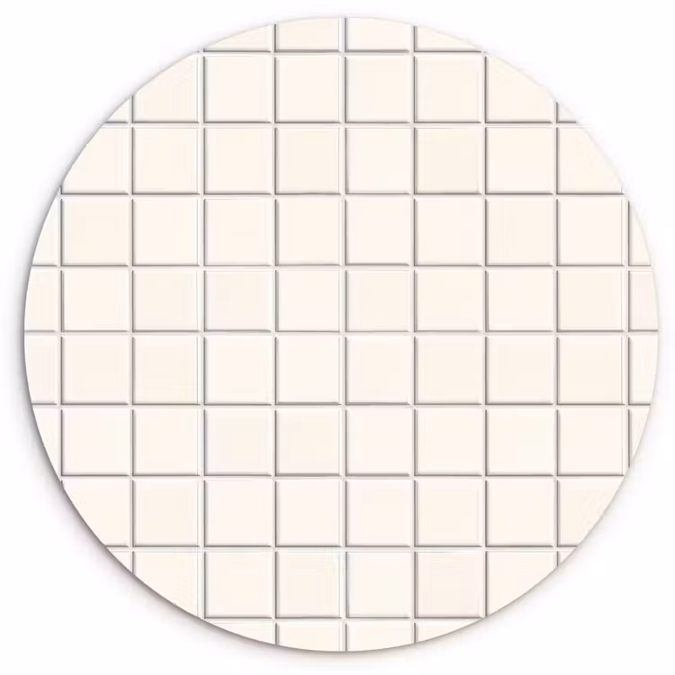 Patroon - Tegels - Wit Wandcirkel kunststof plaat 5mm dik klein 188 -3d