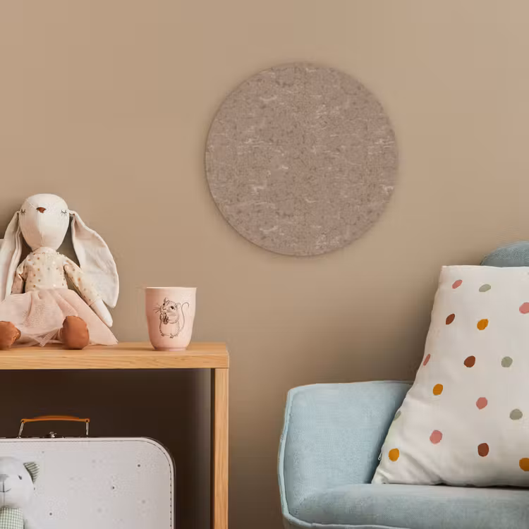 Patroon - Kalksteen - Beige Wandcirkel kunststof plaat 5mm dik klein 188 -tsfeer1_kind