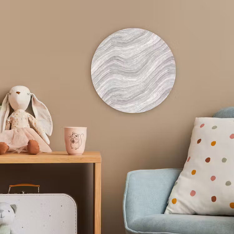 Patroon - Helder - Wit - Grijs Wandcirkel kunststof plaat 5mm dik klein 188 -tsfeer1_kind