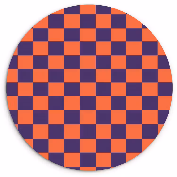 Patroon - Klassiek - Paars Wandcirkel kunststof plaat 5mm dik klein 188 -3d