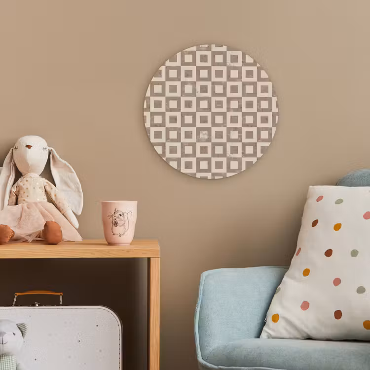 Patroon - Marmer - Beige Wandcirkel kunststof plaat 5mm dik klein 188 -tsfeer1_kind