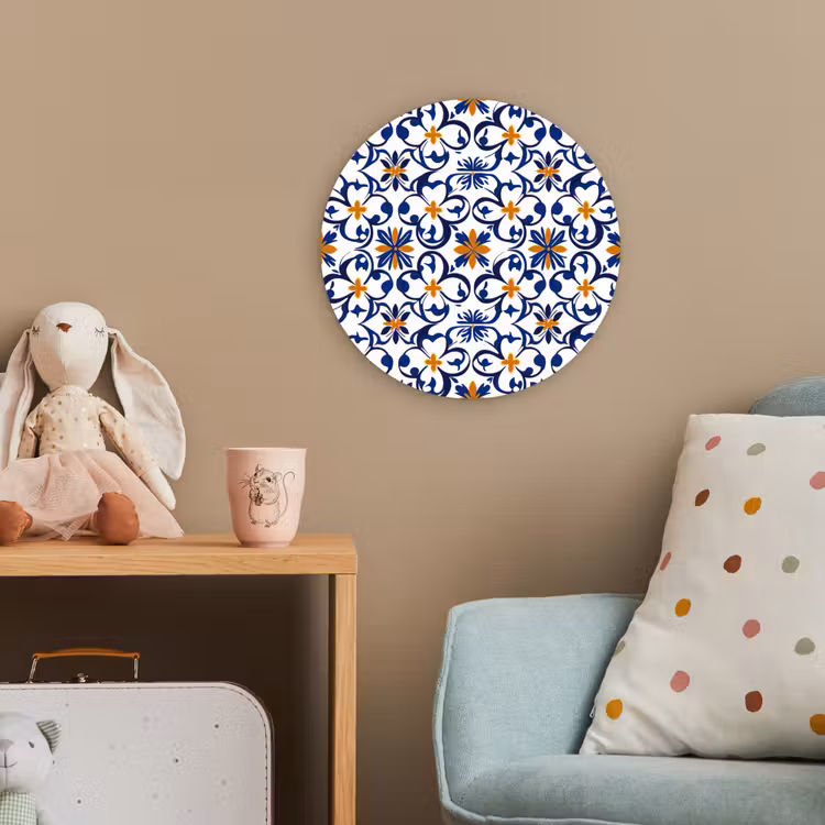 Patroon - Modern - Kleurrijk Wandcirkel kunststof plaat 5mm dik klein 188 -tsfeer1_kind