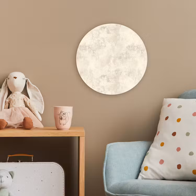 Patroon - Organisch - Beige Wandcirkel kunststof plaat 5mm dik klein 188 -tsfeer1_kind