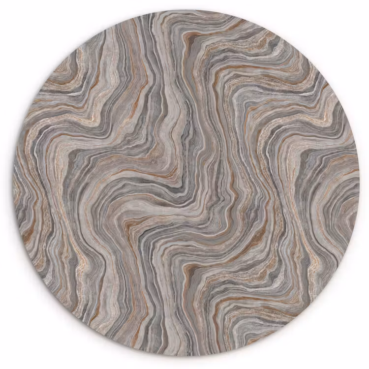 Patroon - Textuur - Grijs Wandcirkel kunststof plaat 5mm dik klein 188 -3d