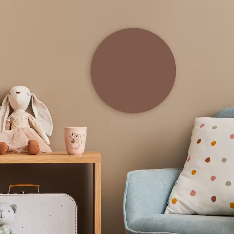 Muted - Chestnut - Bruin Wandcirkel kunststof plaat 5mm dik klein 188 -tsfeer1_kind