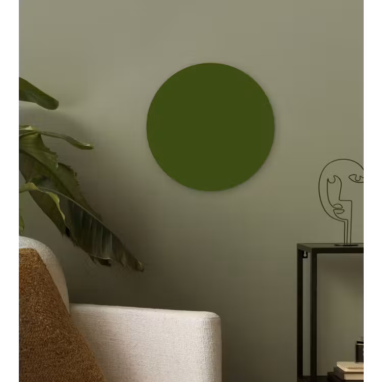 Olive - Drab - Groen Wandcirkel kunststof plaat 5mm dik klein 188 -sfeer3