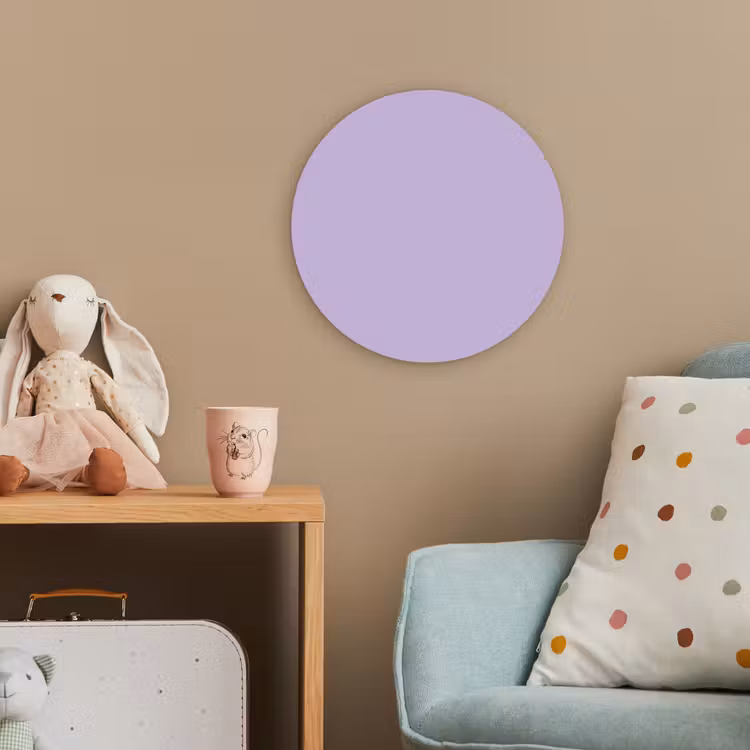 Pastel - Lilac - Paars Wandcirkel kunststof plaat 5mm dik klein 188 -tsfeer1_kind