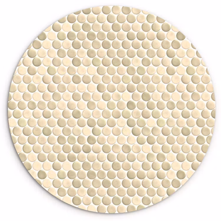 Penny - Mozaïek - Zand Wandcirkel kunststof plaat 5mm dik klein 188 -3d
