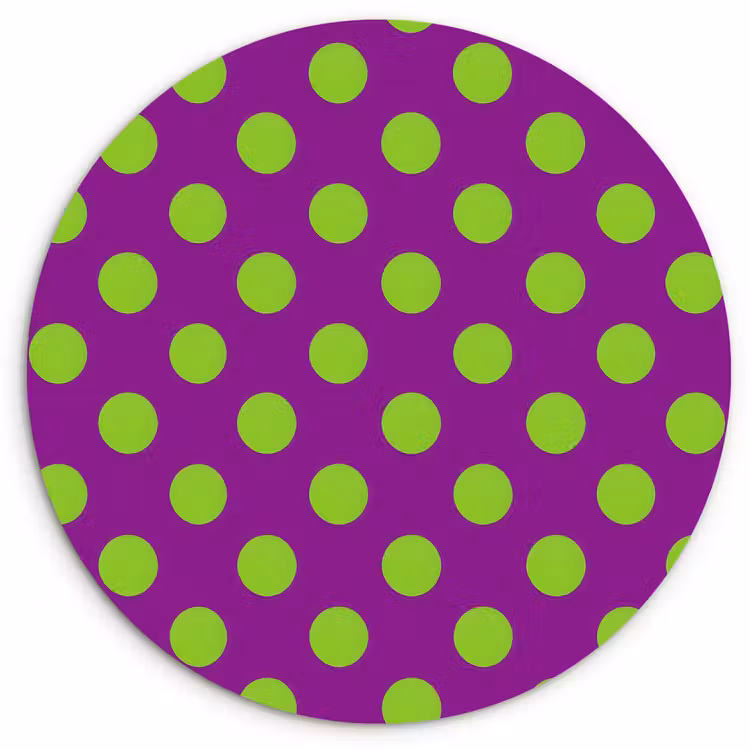 Stippen - Klassiek - Groen Wandcirkel kunststof plaat 5mm dik klein 188 -3d