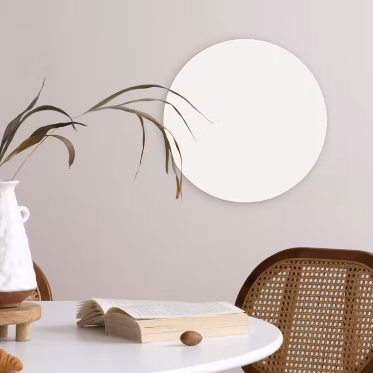 Pure - Alabaster - Wit Wandcirkel kunststof plaat 5mm dik klein 188 -sfeer4