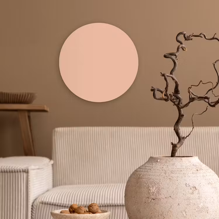 Blush - Terracotta - Nude Wandcirkel kunststof plaat 5mm dik klein 188 -sfeer1