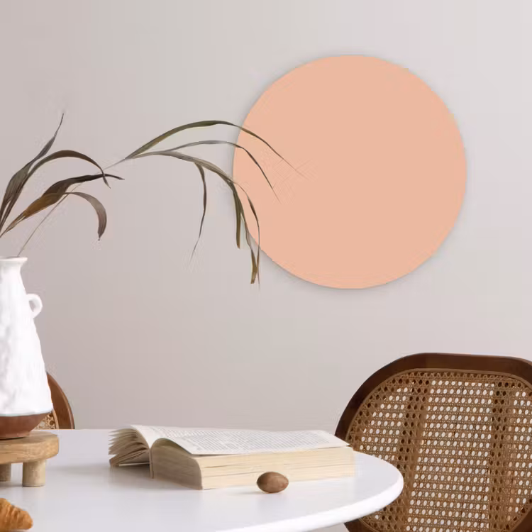 Blush - Terracotta - Nude Wandcirkel kunststof plaat 5mm dik klein 188 -sfeer4