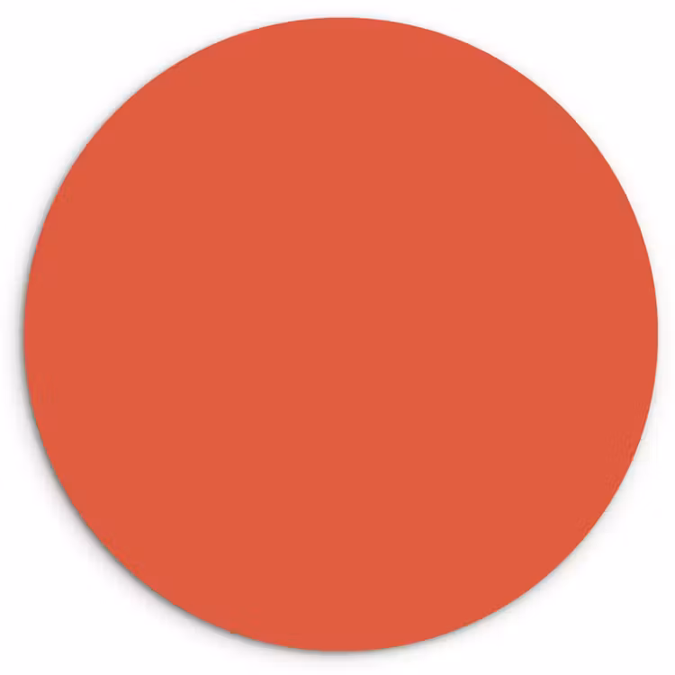 Rustic - Clay - Oranje Wandcirkel kunststof plaat 5mm dik klein 188 -3d