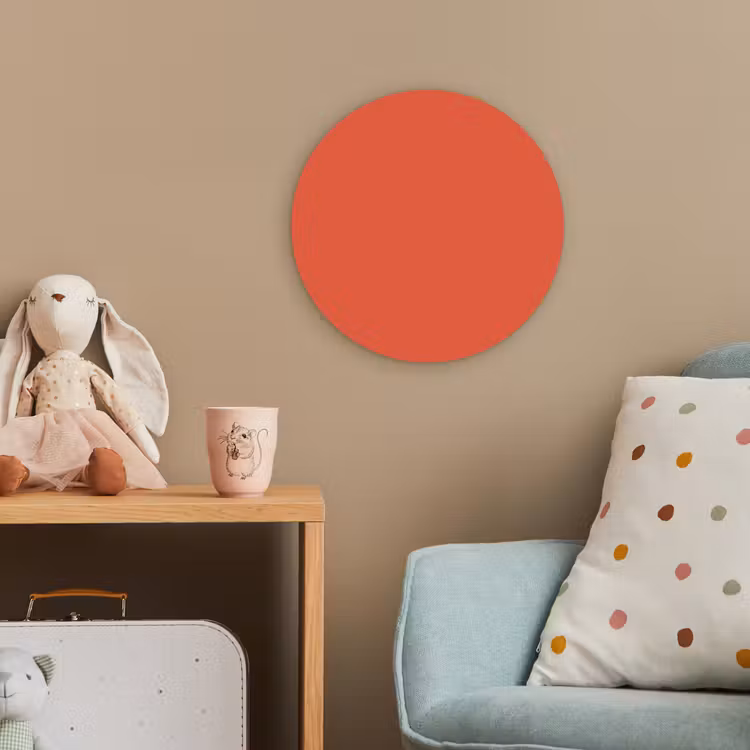 Rustic - Clay - Oranje Wandcirkel kunststof plaat 5mm dik klein 188 -tsfeer1_kind