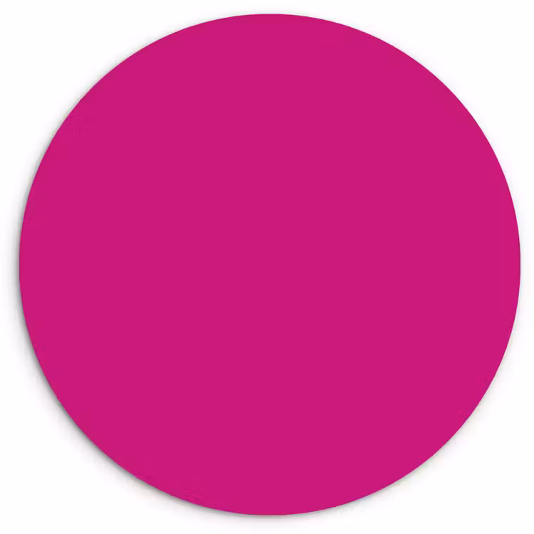 Velvet - Magenta - Roze Wandcirkel kunststof plaat 5mm dik klein 188 -3d