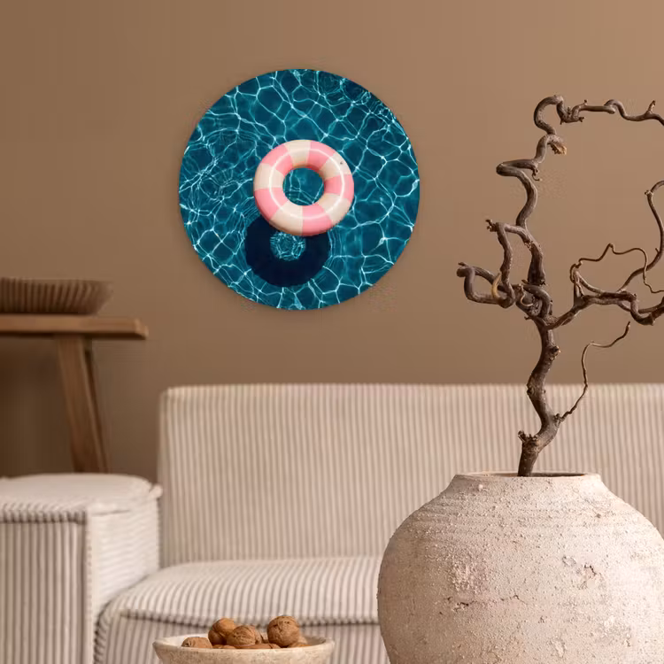 Drijvend - Zwemband - Water Wandcirkel kunststof plaat 5mm dik klein -sfeer1