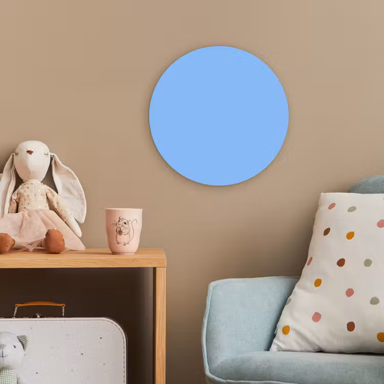 Sky - Glow - Blauw Wandcirkel kunststof plaat 5mm dik klein 188 -tsfeer1_kind