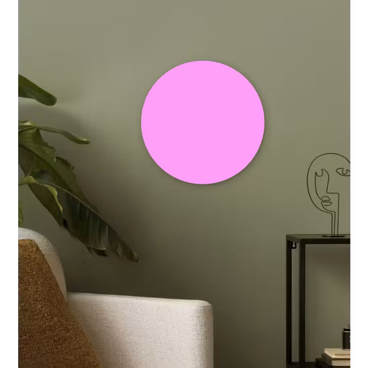 Soft - Lavender - Roze Wandcirkel kunststof plaat 5mm dik klein 188 -sfeer3