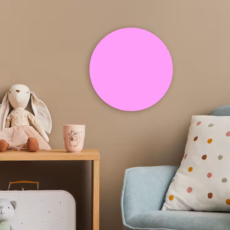 Soft - Lavender - Roze Wandcirkel kunststof plaat 5mm dik klein 188 -tsfeer1_kind