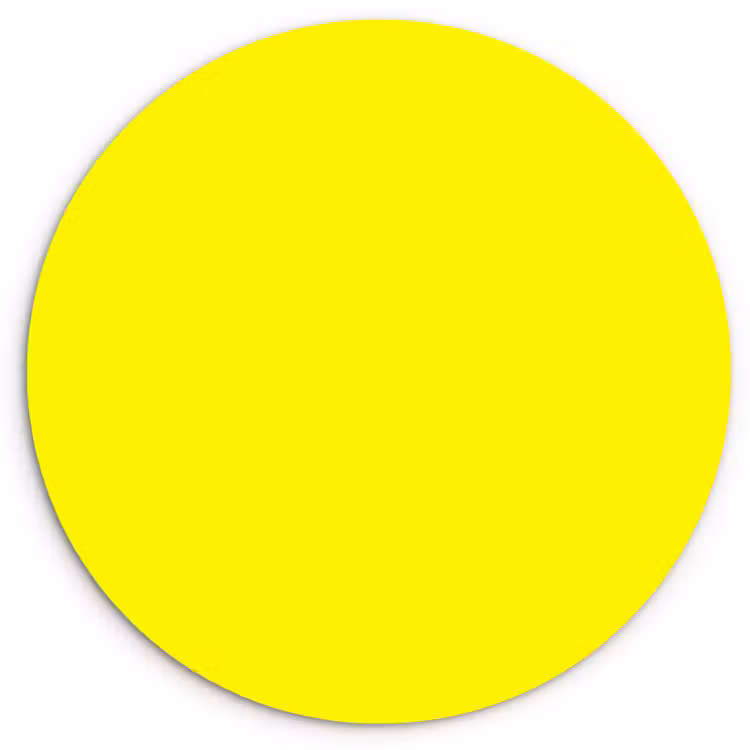 Sunshine - Glow - Geel Wandcirkel kunststof plaat 5mm dik klein 188 -3d