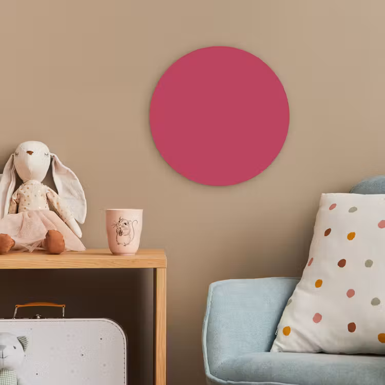Deep - Berry - Rood Wandcirkel kunststof plaat 5mm dik klein 188 -tsfeer1_kind