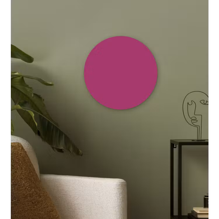 Deep - Magenta - Paars Wandcirkel kunststof plaat 5mm dik klein 188 -sfeer3