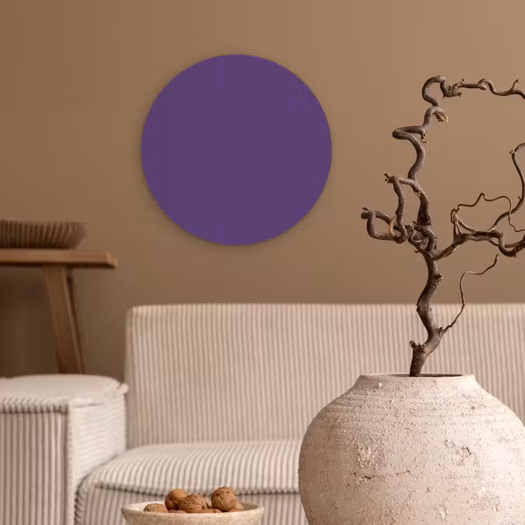 Deep - Plum - Paars Wandcirkel kunststof plaat 5mm dik klein 188 -sfeer1