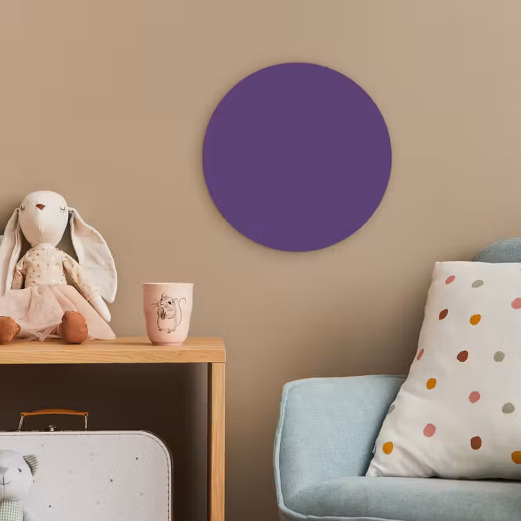 Deep - Plum - Paars Wandcirkel kunststof plaat 5mm dik klein 188 -tsfeer1_kind
