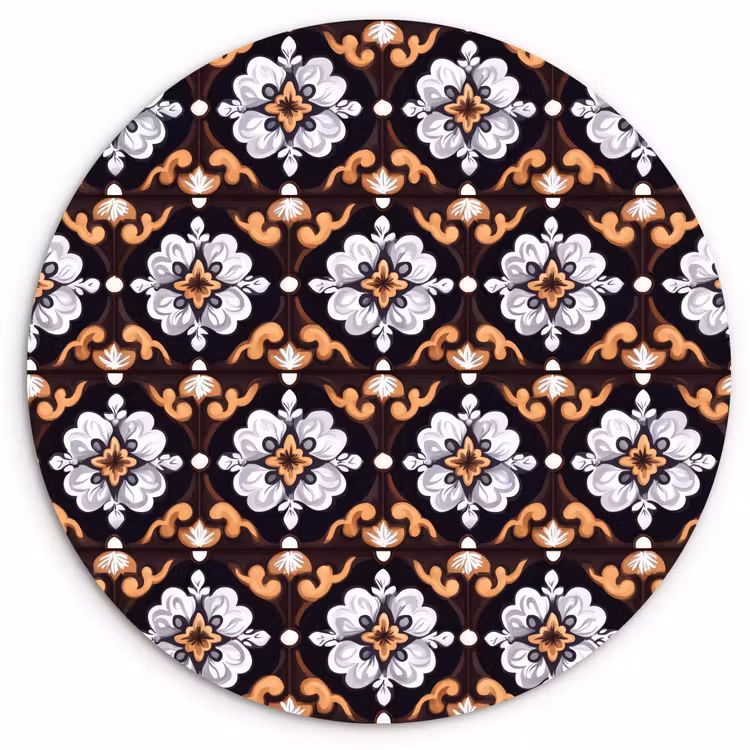 traditioneel - Element - Kleurrijk Wandcirkel kunststof plaat 5mm dik klein 188 -3d