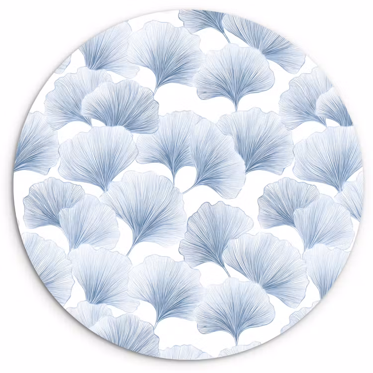 Waaier - Modern - Blauw Wandcirkel kunststof plaat 5mm dik klein 188 -3d