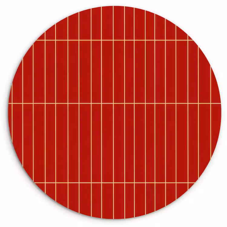 Verticaal - Wandtegel - Helderrood Wandcirkel kunststof plaat 5mm dik klein 188 -3d
