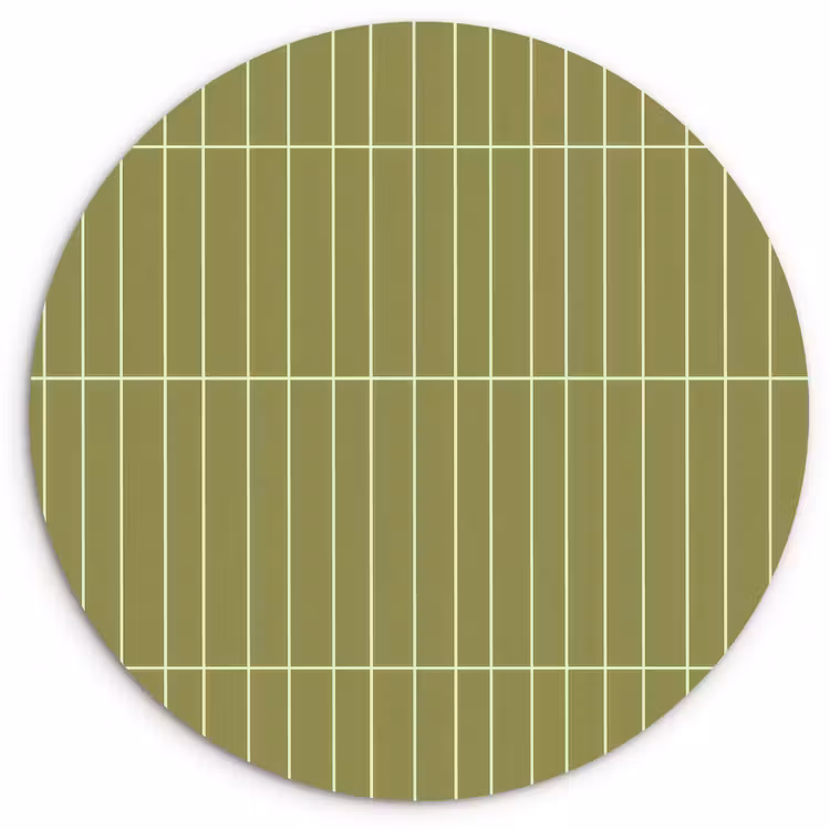 Verticaal - Wandtegel - Olijfgroen Wandcirkel kunststof plaat 5mm dik klein 188 -3d