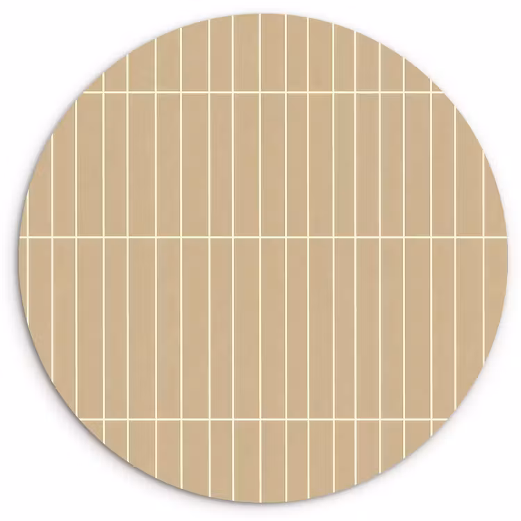 Verticaal - Wandtegel - Zand - Beige Wandcirkel kunststof plaat 5mm dik klein 188 -3d